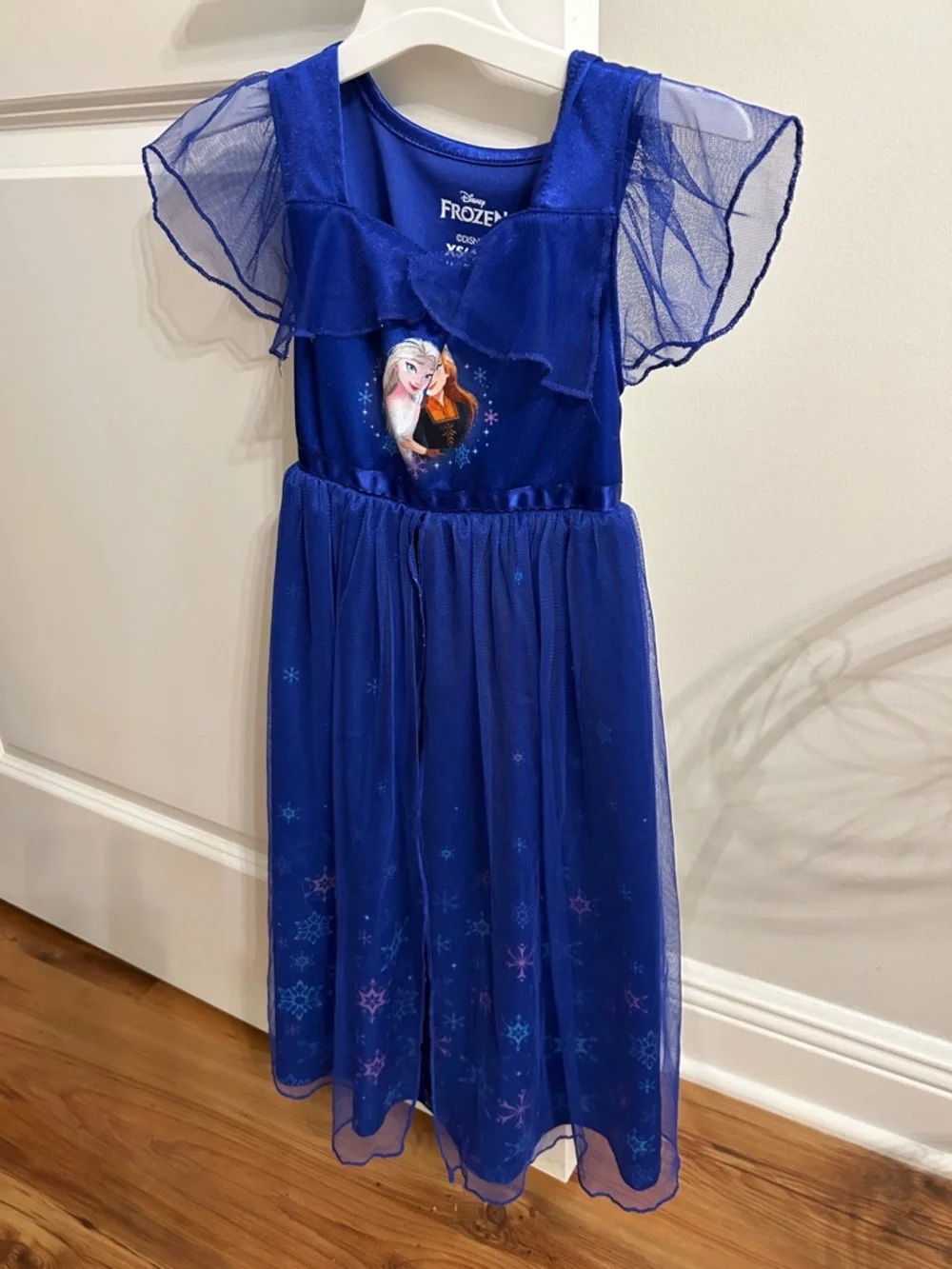 Disney Blue Frozen Sisters Snowflake Nightgown Dress - Picture 3 of 4